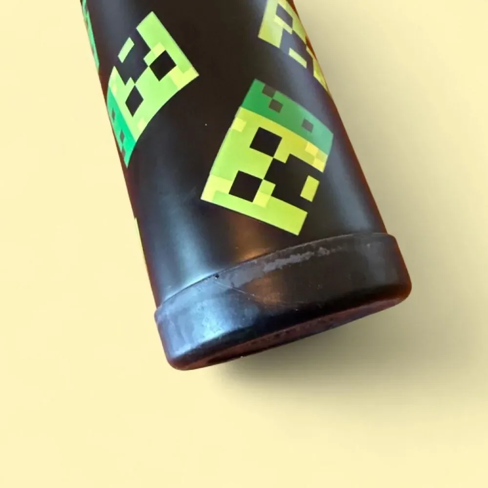 Thermos funtainer kids unisex black green Minecraft creeper water bottle